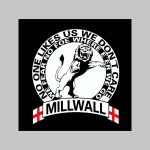 Millwall  čierna mikina s kapucou stiahnutelnou šnúrkami a klokankovým vreckom vpredu 